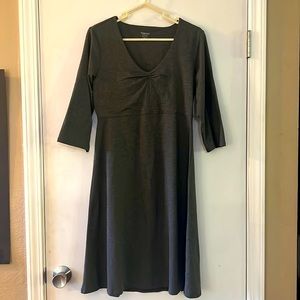 Toad & Co. A line, fit and flare dress. Gray.